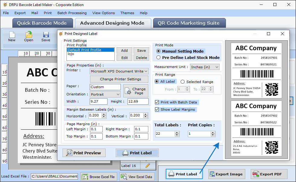 Corporate Barcode Software
