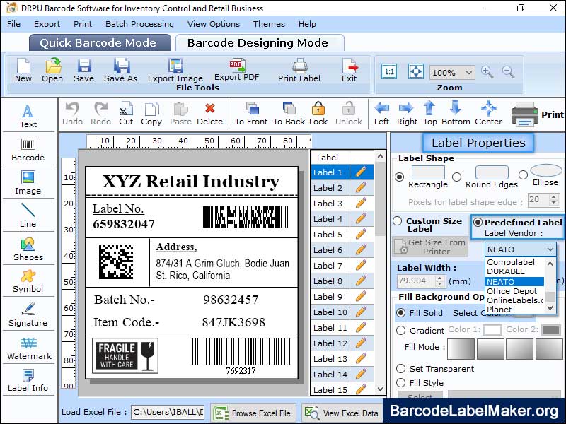 Retail Barcode Labels Maker 2.5 full