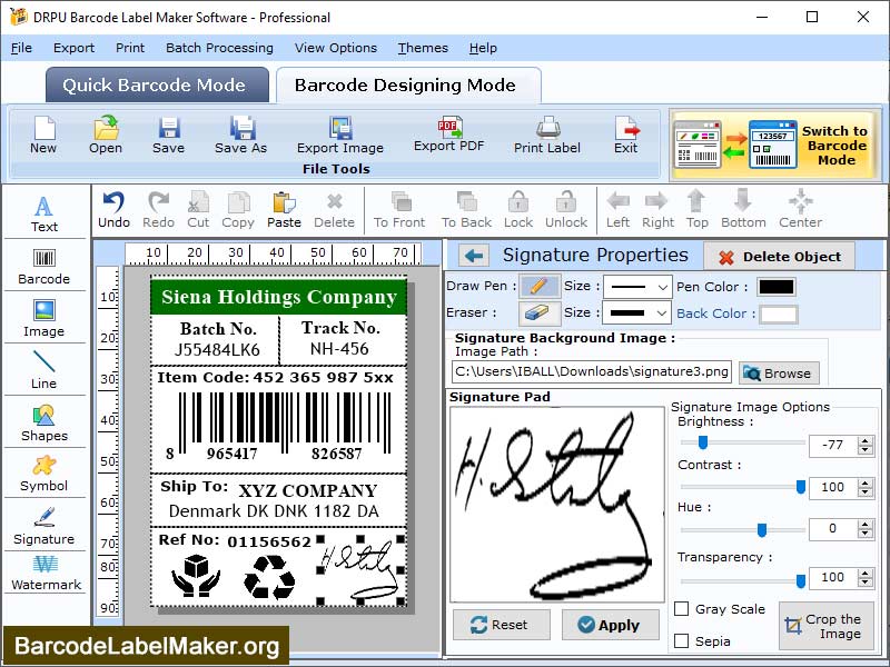 2D Barcode Label Maker Program software
